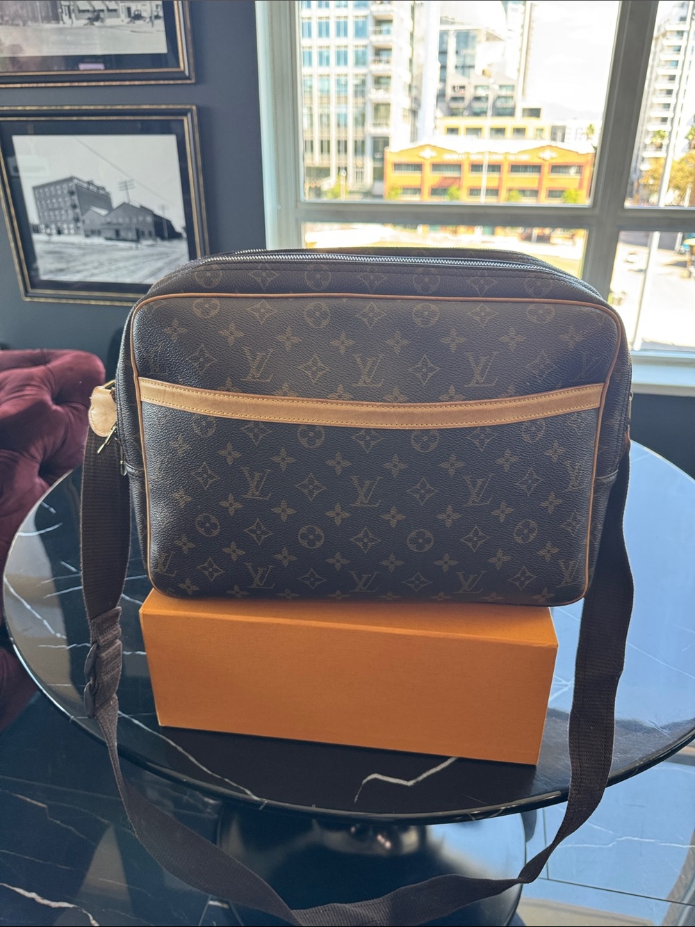 Louis Vuitton Monogram Canvas Reporter GM Messenger Bag